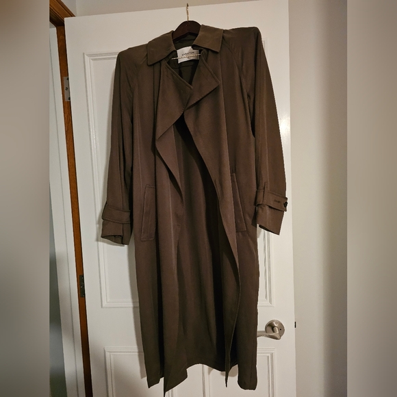 Babaton Olive Green Trench Coat -Small - Picture 2 of 11